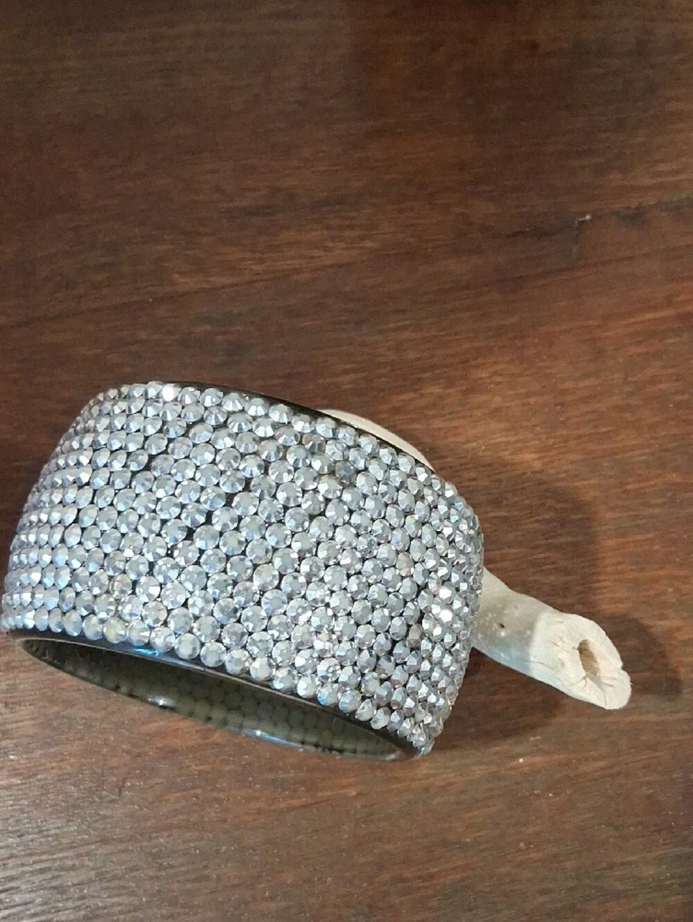 Sparkling Silver Crystal Pavé Bangle Bracelet